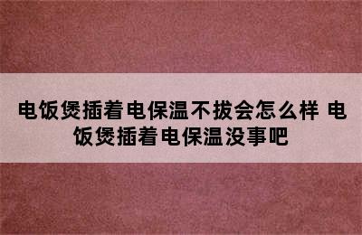 电饭煲插着电保温不拔会怎么样 电饭煲插着电保温没事吧